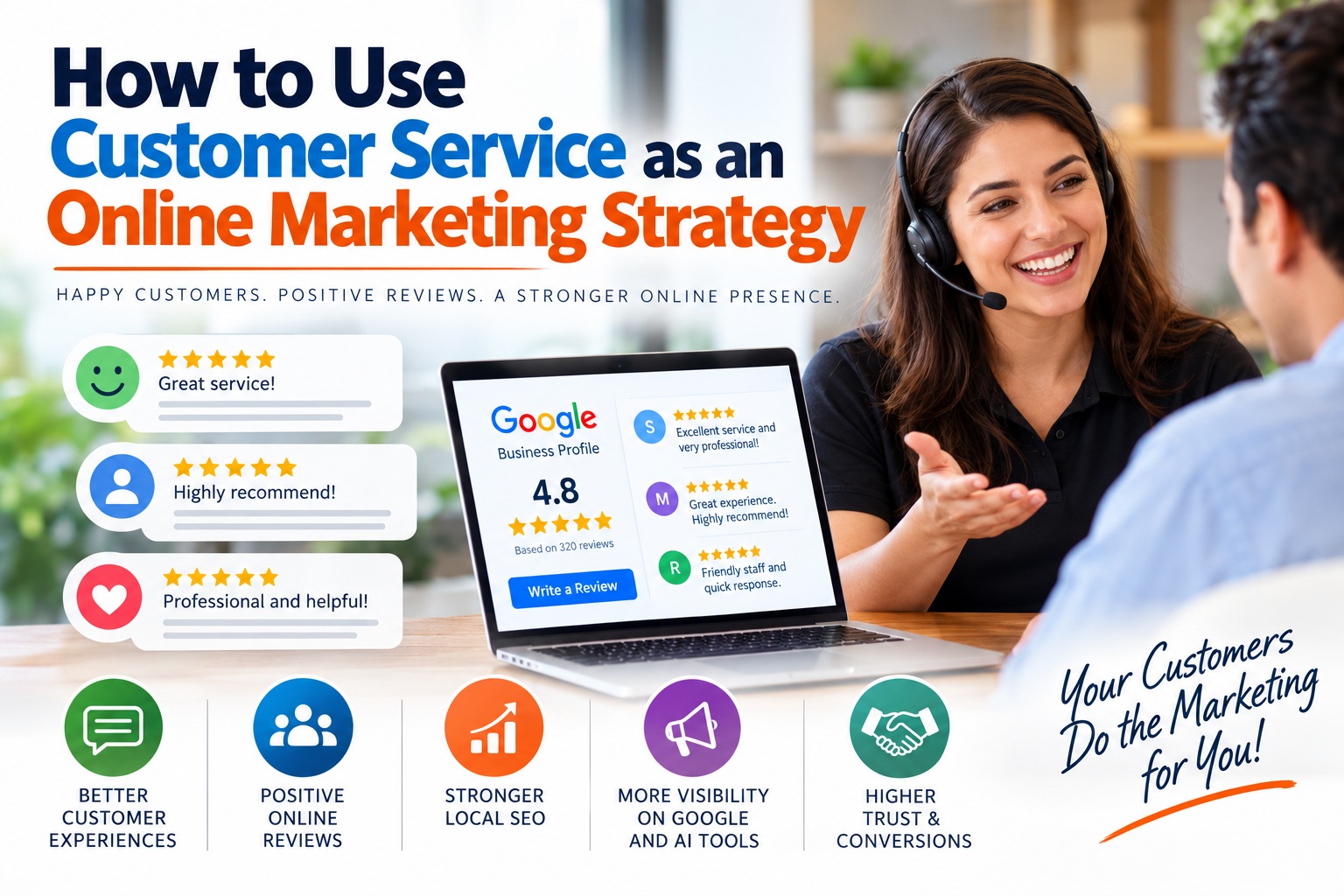 Online Marketing Through Customer Service and Reviews